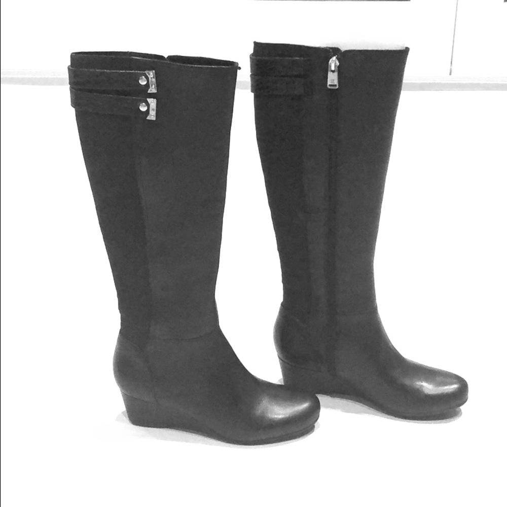 Rockport leather wedge boots